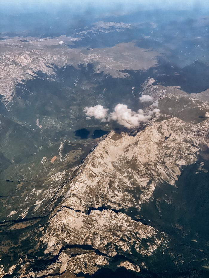Birds Eye View of Mountains
