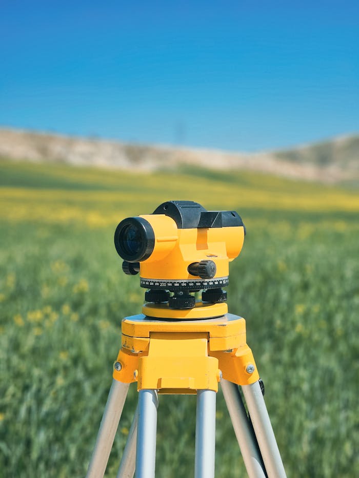 Telescope on Tripod on Field